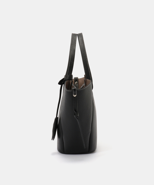 cache cache(カシュ カシュ)の「cache cache / カシュカシュ basket mini tote(トートバッグ・レディース・ブラック/ベージュ系その他/ウッド・FREE)」の6枚目の写真