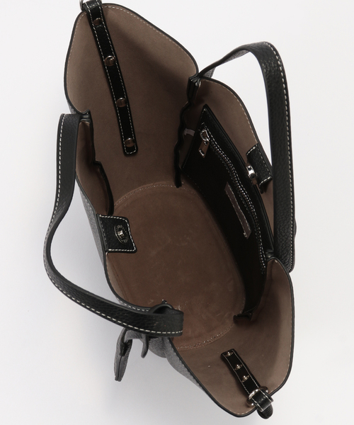 cache cache(カシュ カシュ)の「cache cache / カシュカシュ basket mini tote(トートバッグ・レディース・ブラック/ベージュ系その他/ウッド・FREE)」の9枚目の写真