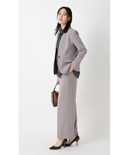AOYAMA(アオヤマ)の「取り外し襟付きバンドカラーブラウス【2WAY】回し力とお手入れの手軽さに優れた優秀ブラウス(シャツ/ブラウス・レディース・グレー・M/L)」の13枚目の写真