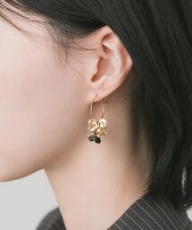 メタルフラワーナローフープピアス