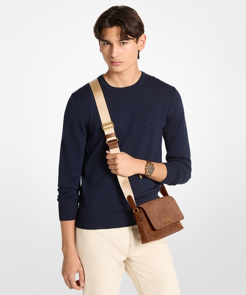MICHAEL KORS（マイケルコース）の「HUDSON スエード クロスボディ ミニ（ショルダーバッグ・メンズ・ブラウン系・FREE）」の2枚目の写真