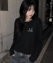 A'GEM/9 × .kom 『MUCENT/ムセント』 MIOVE CAMO SIGNATURE LOGO LONG SLEEVE TEE/MIOVE カモロゴ長袖Tシャツ