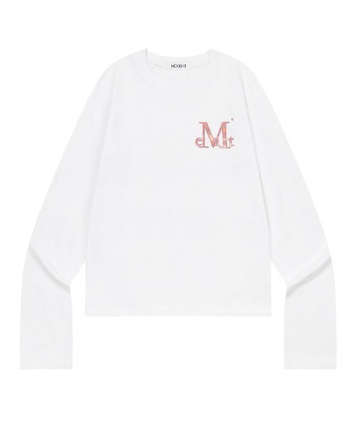 MUCENT(ムセント)の「A'GEM/9 × .kom 『MUCENT/ムセント』 MIOVE CAMO SIGNATURE LOGO LONG SLEEVE TEE/MIOVE カモロゴ長袖Tシャツ(Tシャツ/カットソー・レディース・ホワイト/ブラック×ピンク/ホワイト×ピンク/ブラック・FREE)」の18枚目の写真