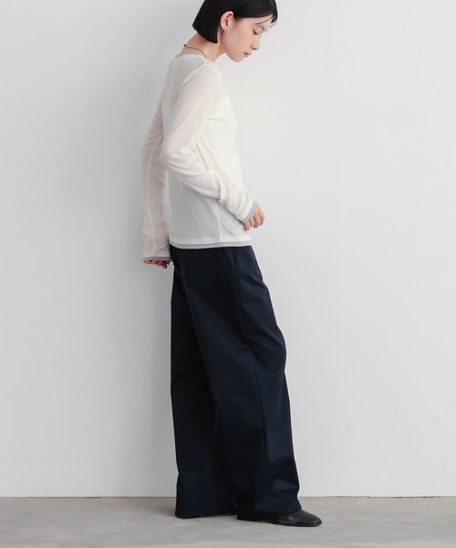 for/c（フォーシー）の「[低身長/高身長向けサイズ有]はっ水ストレッチチノストレートパンツ【サスティナブル】（その他パンツ・レディース・ブラック/ベージュ/ネイビー・M/L/LL/PM/TM）」の17枚目の写真