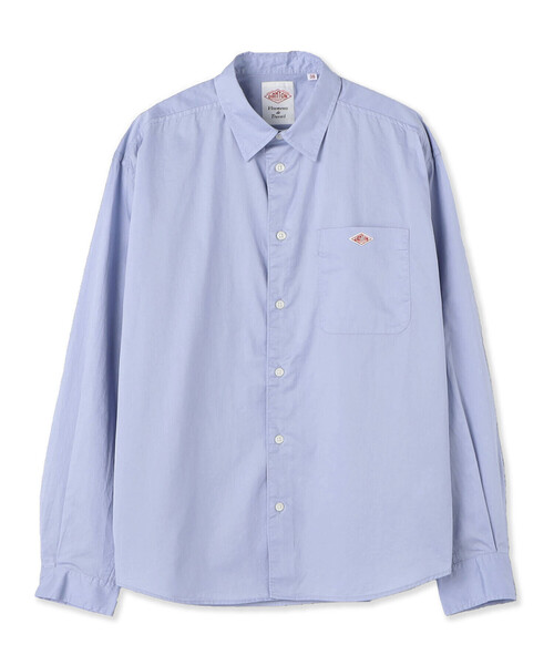 DANTON(ダントン)の「Men's High Count Twill Work Shirt(シャツ/ブラウス・メンズ・ブラウン系その他2/サックスブルー/チャコール・42/40/38)」の3枚目の写真