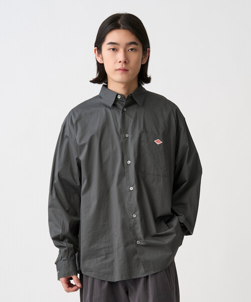 DANTON(ダントン)の「Men's High Count Twill Work Shirt(シャツ/ブラウス・メンズ・ブラウン系その他2/サックスブルー/チャコール・42/40/38)」の4枚目の写真