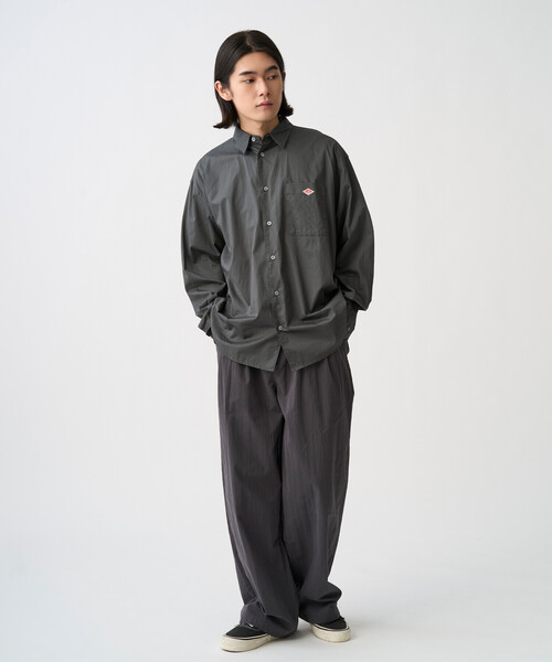 DANTON(ダントン)の「Men's High Count Twill Work Shirt(シャツ/ブラウス・メンズ・ブラウン系その他2/サックスブルー/チャコール・42/40/38)」の7枚目の写真