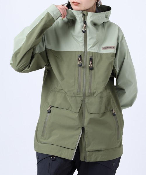 ICEPEAK(アイスピーク)の「ICEPEAK YETTA アイスピーク フーデッドジャケット(ブルゾン・レディース・ダークブラウン/カーキ・S/M/L)」の2枚目の写真