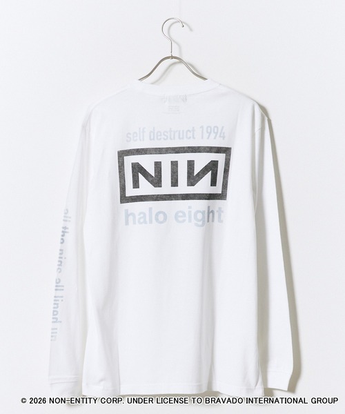 GOOD ROCK SPEED(グッドロックスピード)の「GOOD ROCK SPEED/グッドロックスピード Nine Inch Nails LS Shirts ロンT ブランドロゴ アウトドア インナー ヴィンテージ ユニセックス 2026秋冬 秋服(Tシャツ/カットソー・メンズ・ホワイト・M/L/XL)」の2枚目の写真