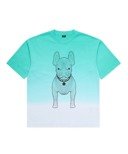 LIFE WORK（ライフワーク）の「共用) ビッグラドッググラデーション半袖Tシャツ（Tシャツ/カットソー・レディース・オレンジ/ミント・SMALL/MEDIUM/LARGE/X-SMALL）」の2枚目の写真