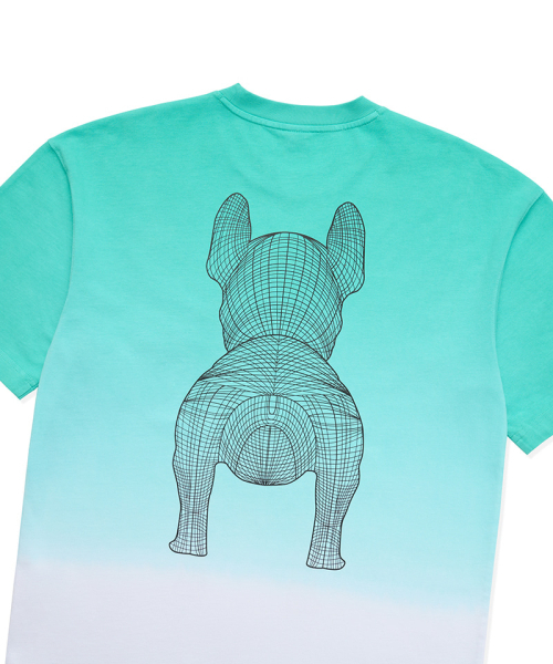 LIFE WORK（ライフワーク）の「共用) ビッグラドッググラデーション半袖Tシャツ（Tシャツ/カットソー・レディース・オレンジ/ミント・SMALL/MEDIUM/LARGE/X-SMALL）」の5枚目の写真