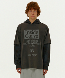 TEKET（テケット）の「Flicker Layered Hooded Tee Charcoal（Tシャツ/カットソー）」