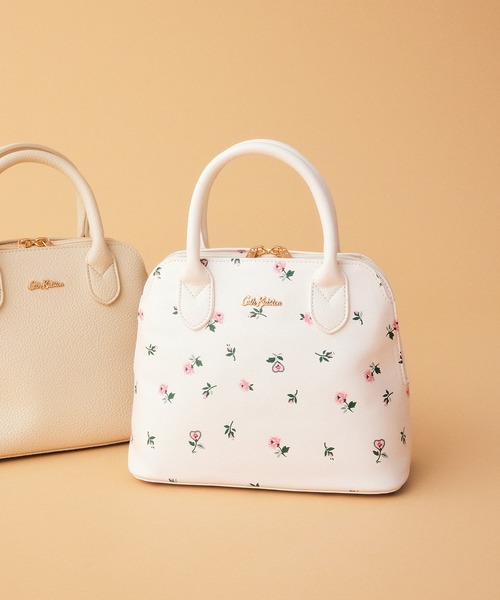 Cath Kidston(キャスキッドソン)の「2WAYプリントハンドバッグ Lace Sprigs(ハンドバッグ・レディース・ネイビー/アイボリー・FREE)」の1枚目の写真