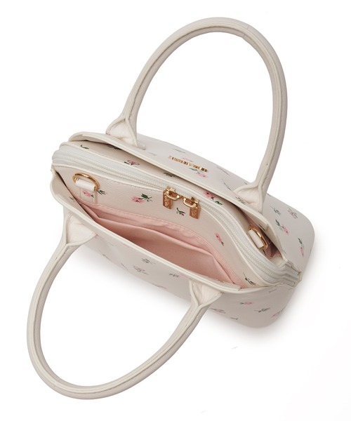 Cath Kidston(キャスキッドソン)の「2WAYプリントハンドバッグ Lace Sprigs(ハンドバッグ・レディース・ネイビー/アイボリー・FREE)」の5枚目の写真