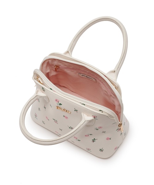 Cath Kidston(キャスキッドソン)の「2WAYプリントハンドバッグ Lace Sprigs(ハンドバッグ・レディース・ネイビー/アイボリー・FREE)」の6枚目の写真