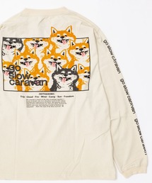 go slow caravan（ゴースローキャラバン）の「USA/C スクエアLOGOバックプリント ロングスリーブTEE（Tシャツ/カットソー）」