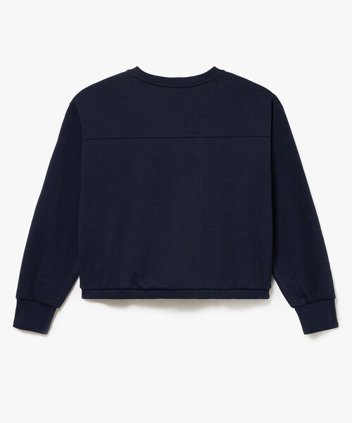LACOSTE（ラコステ）の「裾ドローストリング ダブルフェイスプルオーバー（スウェット・レディース・ライトグレー/ダークネイビー・36/34/32/38）」の4枚目の写真