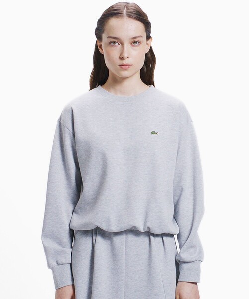 LACOSTE（ラコステ）の「裾ドローストリング ダブルフェイスプルオーバー（スウェット・レディース・ライトグレー/ダークネイビー・36/34/32/38）」の10枚目の写真