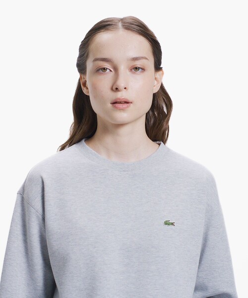 LACOSTE（ラコステ）の「裾ドローストリング ダブルフェイスプルオーバー（スウェット・レディース・ライトグレー/ダークネイビー・36/34/32/38）」の12枚目の写真