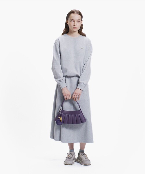 LACOSTE（ラコステ）の「裾ドローストリング ダブルフェイスプルオーバー（スウェット・レディース・ライトグレー/ダークネイビー・36/34/32/38）」の16枚目の写真