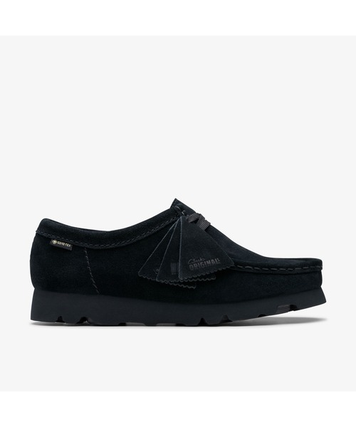 Clarks Originals(クラークスオリジナルズ)の「Wallabee.GTX / レディースワラビーゴアテックス (ブラックスエード)(モカシン/デッキシューズ・レディース・ブラック・UK4.5/UK3/UK4/UK3.5/UK5/UK6/UK5.5)」の1枚目の写真