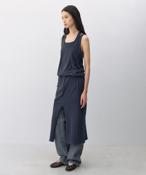 INSILENCE WOMEN(インサイレンスウーマン)の「ニットライクレイヤードワンピース ダークブルー(ワンピース・レディース・その他・SMALL/MEDIUM)」の4枚目の写真
