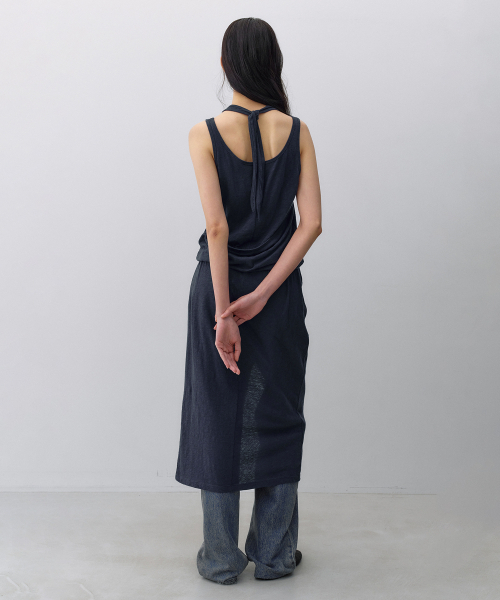 INSILENCE WOMEN(インサイレンスウーマン)の「ニットライクレイヤードワンピース ダークブルー(ワンピース・レディース・その他・SMALL/MEDIUM)」の6枚目の写真