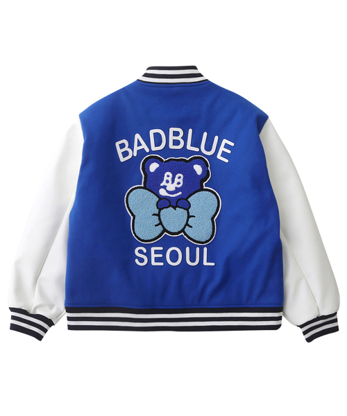 BadBlue(バッドブルー)の「BadBear Seoul Varsity Jacket Blue(スタジャン・レディース・その他・1/2)」の2枚目の写真