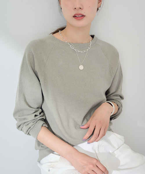 FRAMeWORK(フレームワーク)の「≪追加≫NEWスラブベアテンプルオーバー 2(Tシャツ/カットソー・レディース・グレー/ホワイト/カーキ/スミクロ・FREE)」の4枚目の写真