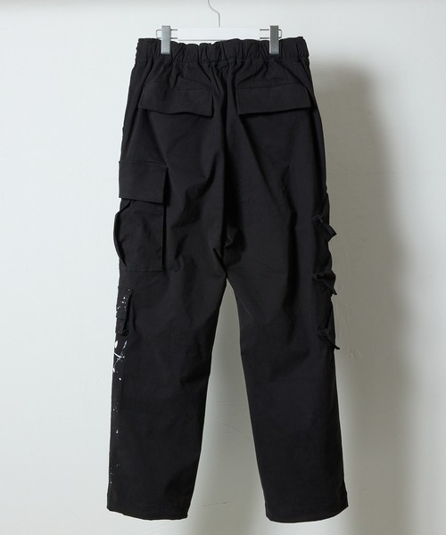 NUMBER (N)INE(ナンバーナイン)の「HAND PAINTED MULTI POCKET CARGO PANTS / ハンドペイント マルチ ポケット バックル ベルト ウエストゴム カーゴパンツ(カーゴパンツ・メンズ・ブラック/オリーブ・2/3/4)」の9枚目の写真