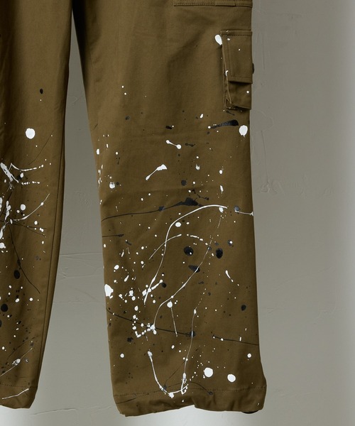 NUMBER (N)INE(ナンバーナイン)の「HAND PAINTED MULTI POCKET CARGO PANTS / ハンドペイント マルチ ポケット バックル ベルト ウエストゴム カーゴパンツ(カーゴパンツ・メンズ・ブラック/オリーブ・2/3/4)」の14枚目の写真