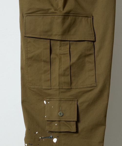 NUMBER (N)INE(ナンバーナイン)の「HAND PAINTED MULTI POCKET CARGO PANTS / ハンドペイント マルチ ポケット バックル ベルト ウエストゴム カーゴパンツ(カーゴパンツ・メンズ・ブラック/オリーブ・2/3/4)」の15枚目の写真