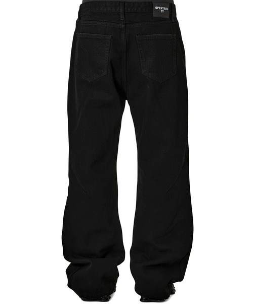 Openyard(オープンヤード)の「『Openyard/オープンヤード』DART WASHED FLARE PANTS/ダートウォッシュドフレアパンツ(その他パンツ・メンズ・ブラック・M/S/L)」の4枚目の写真