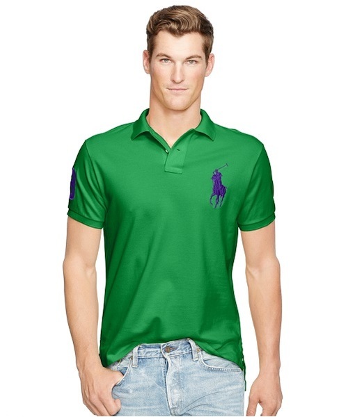 POLO RALPH LAUREN（ポロ ラルフ ローレン）の「スリムフィット Big Pony ポロシャツ（ポロシャツ・メンズ・ライトブルー/ブルー/ピンク/グリーン・X-SMALL/SMALL/MEDIUM/LARGE/XX-LARGE/X-LARGE）」の2枚目の写真