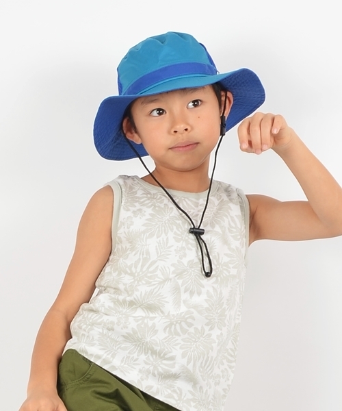 SHIPS KIDS(シップスキッズ)の「SHIPS KIDS:サファリ ハット 2016SS◇(ハット・キッズ・ベージュ/ピンク/ライトグリーン/ブルー・MEDIUM/SMALL/LARGE)」の3枚目の写真