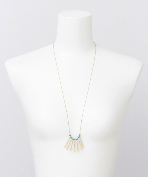 URBAN RESEARCH（アーバンリサーチ）の「UR バーフリンジネックレス（ネックレス・レディース・ホワイト/ブルー・FREE）」の3枚目の写真