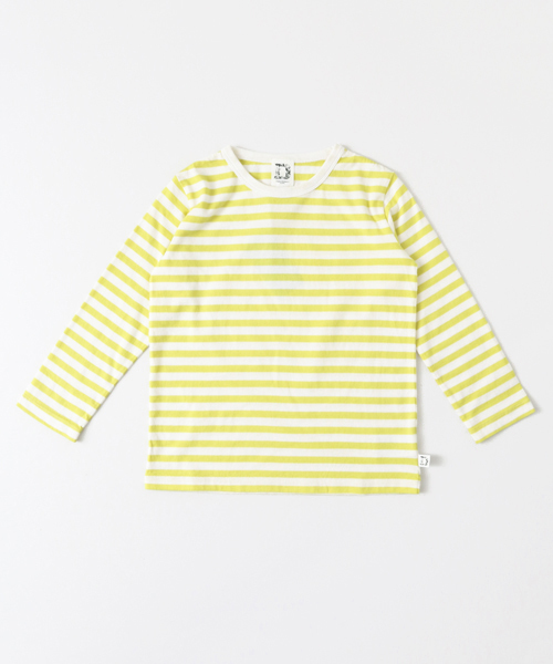 URBAN RESEARCH DOORS(アーバンリサーチドアーズ)の「DOORS オーガニックボーダーロンT(Tシャツ/カットソー・キッズ・ブルー/ピンク/ライトグレー/イエロー/ブラック・120/135/105/90)」の5枚目の写真