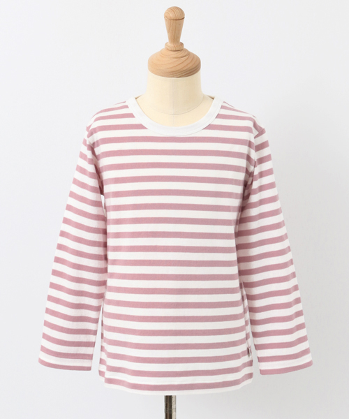 URBAN RESEARCH DOORS(アーバンリサーチドアーズ)の「DOORS オーガニックボーダーロンT(Tシャツ/カットソー・キッズ・ブルー/ピンク/ライトグレー/イエロー/ブラック・120/135/105/90)」の7枚目の写真