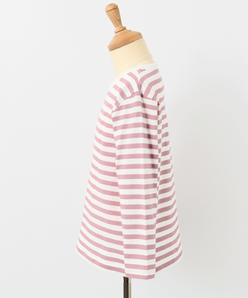 URBAN RESEARCH DOORS(アーバンリサーチドアーズ)の「DOORS オーガニックボーダーロンT(Tシャツ/カットソー・キッズ・ブルー/ピンク/ライトグレー/イエロー/ブラック・120/135/105/90)」の8枚目の写真