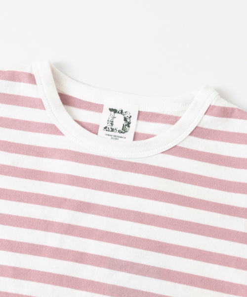 URBAN RESEARCH DOORS(アーバンリサーチドアーズ)の「DOORS オーガニックボーダーロンT(Tシャツ/カットソー・キッズ・ブルー/ピンク/ライトグレー/イエロー/ブラック・120/135/105/90)」の10枚目の写真