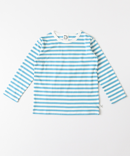 URBAN RESEARCH DOORS(アーバンリサーチドアーズ)の「DOORS オーガニックボーダーロンT(Tシャツ/カットソー・キッズ・ブルー/ピンク/ライトグレー/イエロー/ブラック・120/135/105/90)」の21枚目の写真
