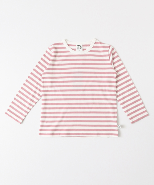 URBAN RESEARCH DOORS(アーバンリサーチドアーズ)の「DOORS オーガニックボーダーロンT(Tシャツ/カットソー・キッズ・ブルー/ピンク/ライトグレー/イエロー/ブラック・120/135/105/90)」の6枚目の写真