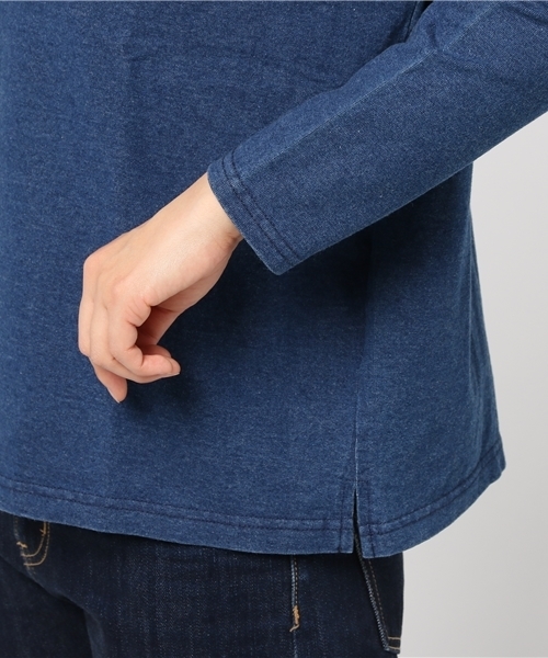LBC（エルビーシー）の「カットデニム長袖プルオーバー                （Tシャツ/カットソー・レディース・ネイビー/ブルー・MEDIUM/LARGE）」の7枚目の写真