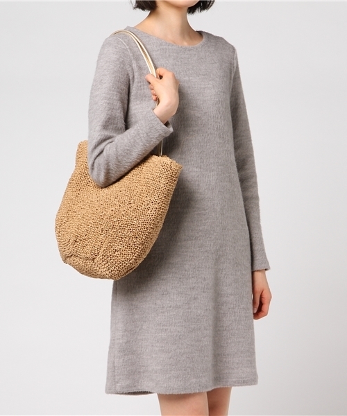 NATURAL BEAUTY BASIC（ナチュラルビューティーベーシック）の「【JJ 5月号掲載】ガーター編みペーパートートバッグ（トートバッグ・レディース・ブラック/ベージュ・ﾌﾘ-）」の9枚目の写真