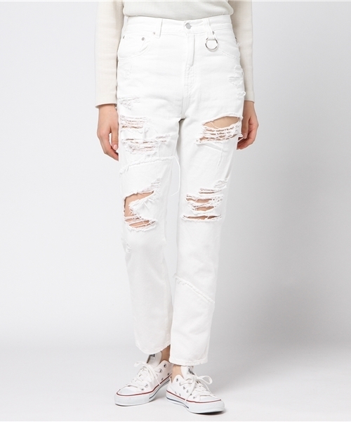 【セール】R3271 パッチワークダメージパンツ（その他パンツ）｜RNA（アールエヌエー）