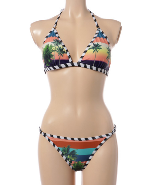 LATINA（ラティーナ）の「パームツリー×ボーダービキニ/水着（水着