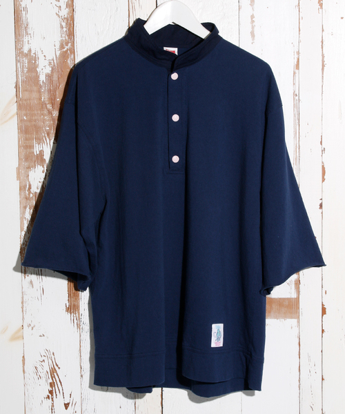 VOTE MAKE NEW CLOTHES(ボートメイクニュークローズ)の「VOTE MAKE NEW CLOTHES ヴォートメイクニュークローズ / SALTLAKE SNAP-T ソルトレイクスナップT(ポロシャツ・メンズ・ホワイト/ピンク/ブルー/イエロー/ネイビー・SMALL/MEDIUM/LARGE)」の3枚目の写真
