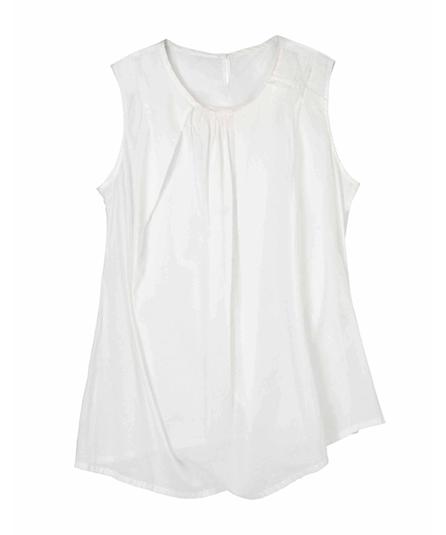 ZUCCa（ズッカ）の「コットンローン（タンクトップ・レディース・ホワイト/ブラック/ブルー・M/M size）」の6枚目の写真