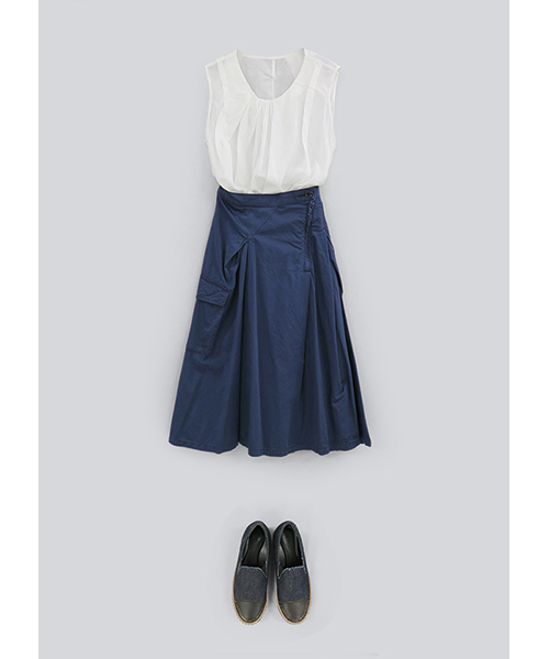 ZUCCa（ズッカ）の「コットンローン（タンクトップ・レディース・ホワイト/ブラック/ブルー・M/M size）」の17枚目の写真