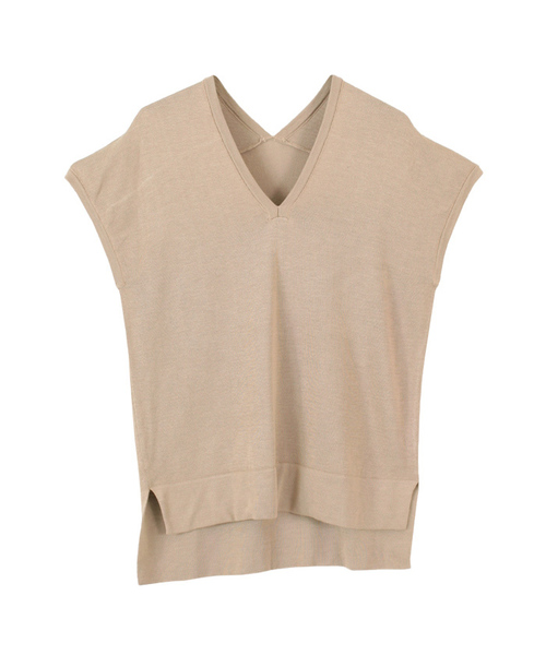 titivate（ティティベイト）の「Vﾈｯｸﾗｲﾄﾆｯﾄ（ニット/セーター・レディース・ダークオレンジ/ホワイト/ブラック/ブラウン/ベージュ/ライトグレー/ネイビー/グリーン・M/L/S）」の5枚目の写真